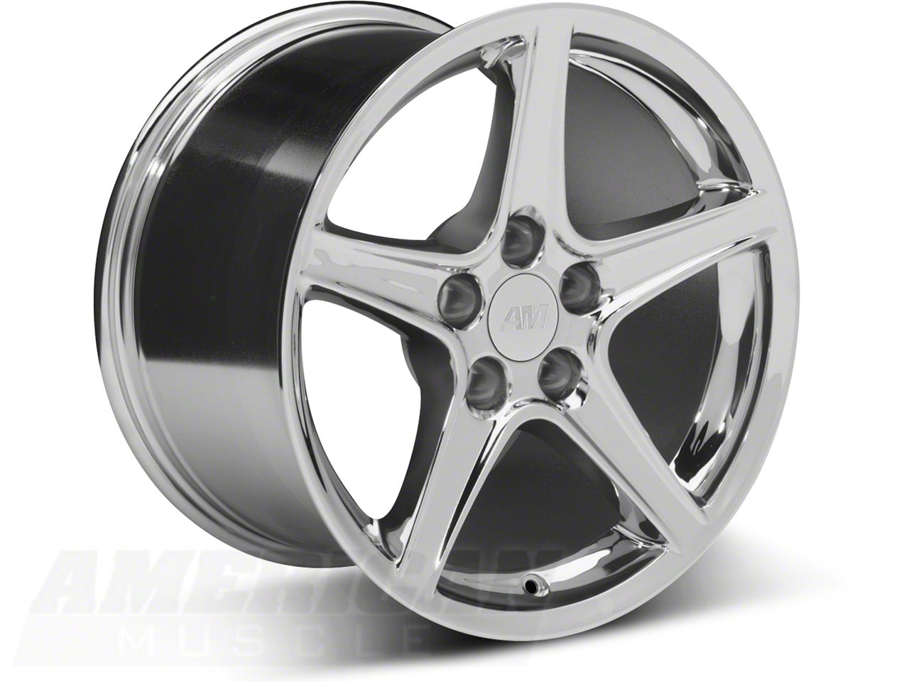 Mustang Saleen Style Chrome Wheel; 17x9; 24mm Offset (99-04 Mustang ...