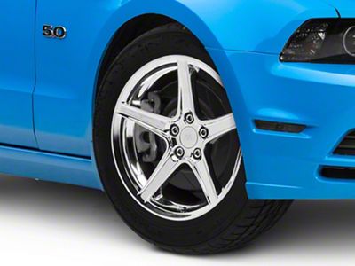 Saleen Style Chrome Wheel; 18x9 (10-14 Mustang GT w/o Performance Pack, V6)