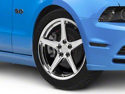 Saleen Style Chrome Wheel; 19x8.5; 30mm Offset (10-14 Mustang GT w/o Performance Pack, V6)