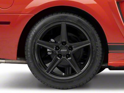 Saleen Style Matte Black Wheel; Rear Only; 18x10 (99-04 Mustang)