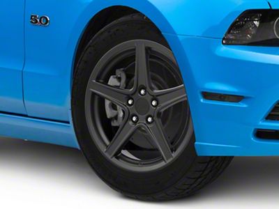 Saleen Style Matte Black Wheel; 18x9; 30mm Offset (10-14 Mustang GT w/o Performance Pack, V6)