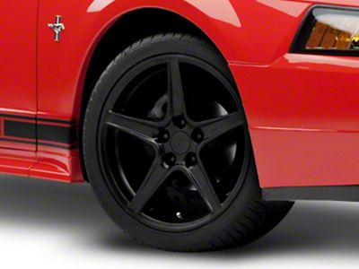Saleen Style Matte Black Wheel; 18x9; 30mm Offset (99-04 Mustang)