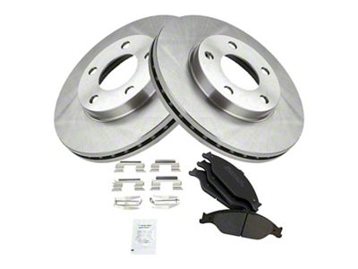 Semi-Metallic Brake Rotor and Pad Kit; Front (99-04 Mustang GT, V6)