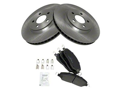 Semi-Metallic Brake Rotor and Pad Kit; Front (05-10 Mustang GT; 11-14 Mustang V6)