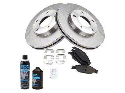 Semi-Metallic Brake Rotor and Pad Kit; Front (99-04 Mustang GT, V6)
