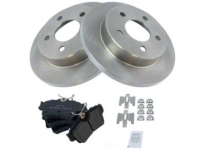 Semi-Metallic Brake Rotor and Pad Kit; Rear (94-04 Mustang GT, V6)