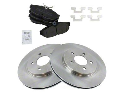 Semi-Metallic Brake Rotor and Pad Kit; Rear (05-14 Mustang GT, V6)