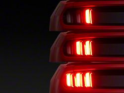 Sequential LED Tail Lights; Black Housing; Clear Lens (15-23 Mustang)