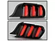 Sequential LED Tail Lights; Black Housing; Clear Lens (15-23 Mustang)