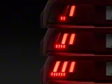 Sequential LED Tail Lights; Satin Black Housing; Clear Lens (99-04 Mustang, Excluding 99-01 Cobra)
