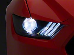 Sequential Projector Headlights; Matte Black Housing; Smoked Lens (15-17 Mustang; 18-23 Mustang GT350, GT500)