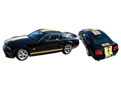 Shelby GT-H Style Lemans Racing Stripes; Race Red (05-09 Mustang)