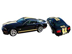 Shelby GT-H Style Rocker Panel Stripes; Hertz Gold (05-09 Mustang)