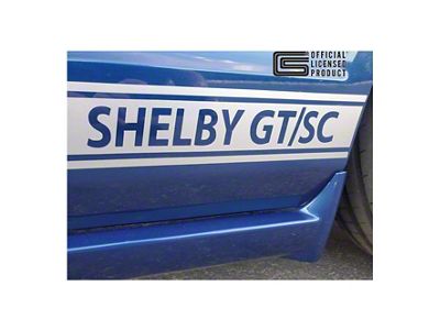 Shelby GT/SC Style Rocker Panel Stripes; Satin Silver (05-09 Mustang)