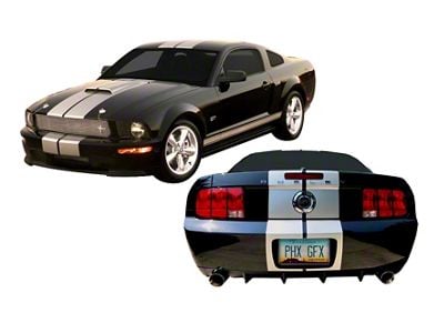 Shelby GT Style Lemans Racing Stripes; Race Red (05-09 Mustang)