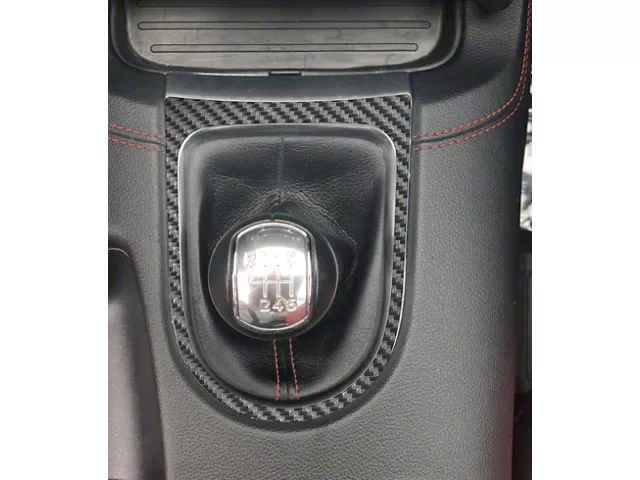 Shifter Accent Trim; Raw Carbon Fiber (15-23 Mustang, Excluding GT500)