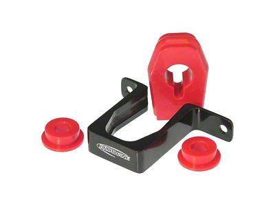 Shifter Stabilizer Bushing Kit with Billet Bracket; Red (11-14 Mustang)