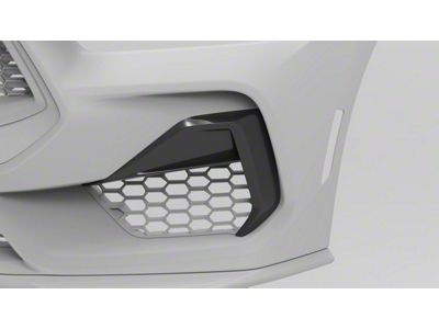 NYTOP Side Grille Trim Cover; Gloss Dry Carbon Fiber (24-25 Mustang GT)