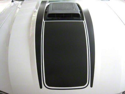 Side Hood Stripe; Matte Black (03-04 Mustang Mach 1)