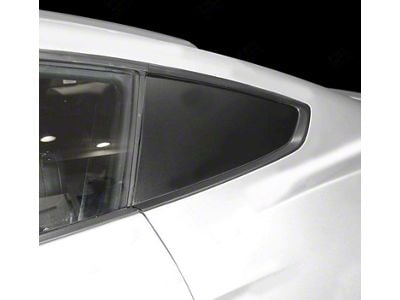 Side Rear Window Blackout Accent Decals; Gloss Black (05-09 Mustang Coupe)