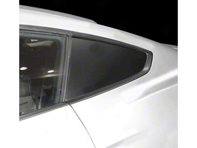 Side Rear Window Blackout Accent Decals; Matte Black (05-09 Mustang Coupe)
