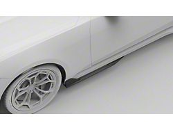Side Skirt Extension; Matte Black Polyurethane (24-25 Mustang)