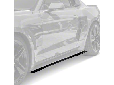 Side Skirt Splitters; Carbon Flash Metallic Vinyl (15-17 Mustang GT, EcoBoost, V6)