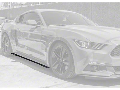 Side Skirt Splitters; Dry Carbon Fiber Vinyl (15-17 Mustang GT, EcoBoost, V6)