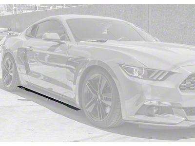 Side Skirt Splitters; Dry Carbon Fiber Vinyl (15-17 Mustang GT, EcoBoost, V6)