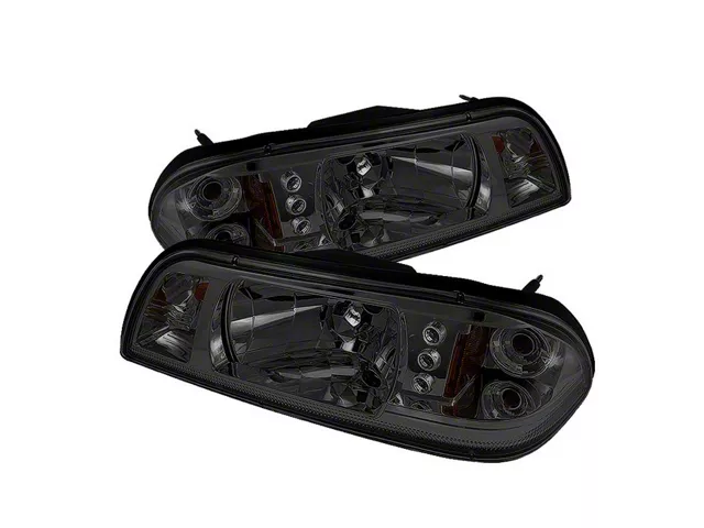 Signature Series Crystal Headlights; Chrome Housing; Smoked Lens (87-93 Mustang)