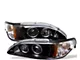 Signature Series LED Halo Projector Headlights; Black Housing; Clear Lens (94-98 Mustang)