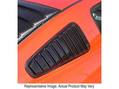 Small ABS Quarter Window Louvers; Pre-Painted (05-09 Mustang Coupe)