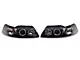 Dual Halo Projector Headlights; Gloss Black Housing; Smoked Lens (99-04 Mustang)