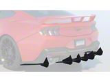 Solid Aluminum Rear Diffuser V1; Matte Black (24-26 Mustang GT & EcoBoost w/ Active Exhaust)
