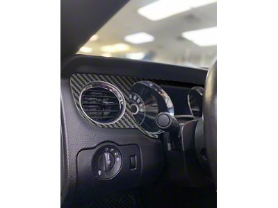 Speedo Accent Trim; Raw Carbon Fiber (10-14 Mustang)