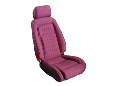 Sport Front Bucket and Rear Bench Seat Upholstery Kit; Interlude Cloth Inserts with Vinyl Trim (87-89 Mustang Hatchback)