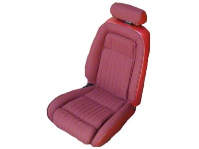Sport Front Bucket and Rear Bench Seat Upholstery Kit; Interlude Cloth Inserts with Vinyl Trim (90-91 Mustang Hatchback)