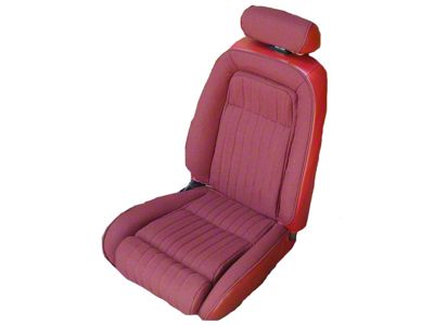 Sport Front Bucket and Rear Bench Seat Upholstery Kit; Interlude Cloth Inserts with Vinyl Trim (90-91 Mustang Hatchback)