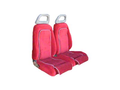 Sport Front Bucket and Rear Bench Seat Upholstery Kit; Encore Velour Cloth with Welt (83-86 Mustang Convertible)