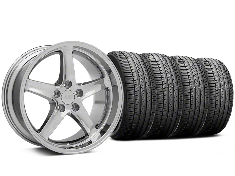 1995 Cobra R Rims Mustang Deep Dish Staggered 1995 Cobra R Style Chrome Wheel and Falken ...