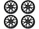 Staggered AMR Gloss Black 4-Wheel Kit; 18x9/10 (10-14 Mustang, Excluding 13-14 GT500)