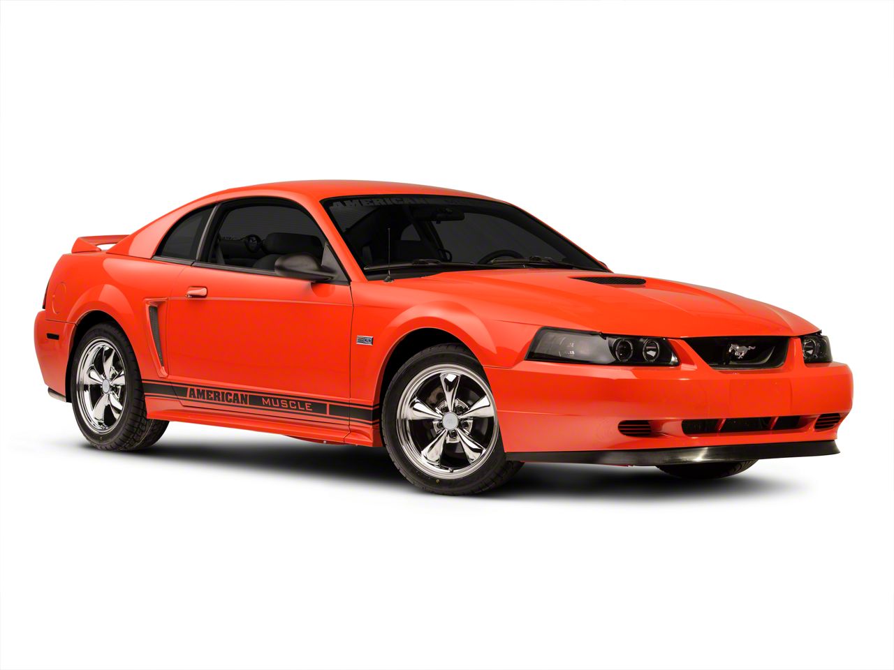 Mustang Staggered Bullitt Chrome 4-Wheel Kit; 17x9/17x10.5 Mustang Staggered Bullitt Chrome 4-Wheel Kit; 17x9/17x10.5