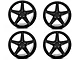 Staggered Saleen Style Gloss Black 4-Wheel Kit; 18x9/10 (99-04 Mustang)