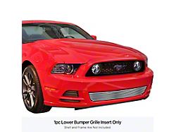 Stainless Steel Billet Lower Bumper Grille Overlay; Polished (13-14 Mustang GT)
