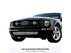 Stainless Steel Billet Lower Bumper Grille Overlay; Polished (05-09 Mustang V6)