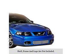 Stainless Steel Billet Lower Bumper Grille Overlay; Polished (03-04 Mustang Cobra)