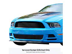 Stainless Steel Billet Lower Overlay Grille; Black (13-14 Mustang GT)
