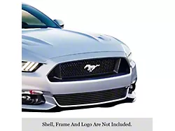 Stainless Steel Billet Lower Overlay Grille; Black (15-17 Mustang GT)