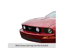 Stainless Steel Billet Lower Overlay Grille; Black (10-12 Mustang GT)