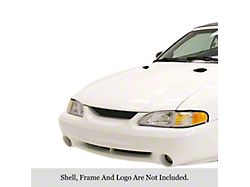 Stainless Steel Billet Upper Grille; Black (94-98 Mustang)